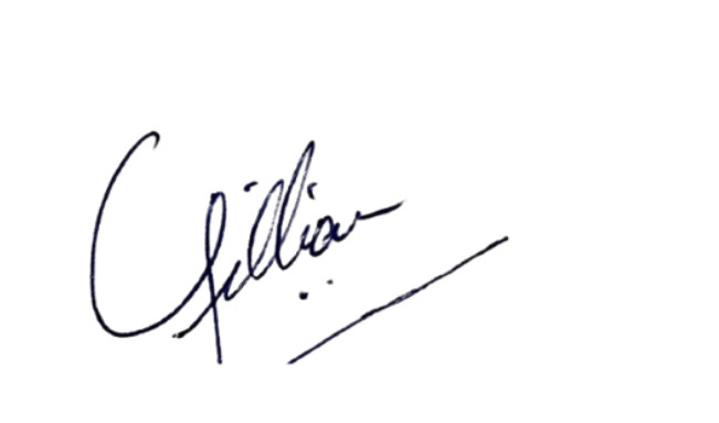 About Handwritten signature reading Gillian
